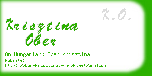 krisztina ober business card